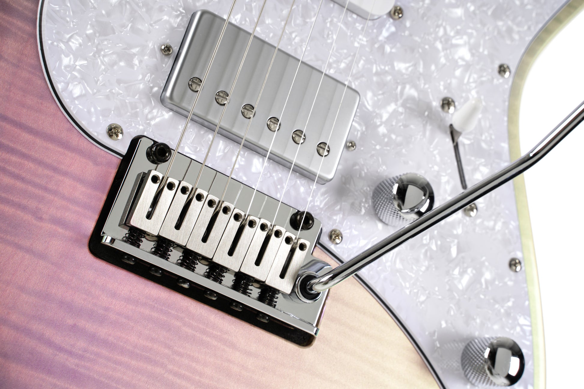 G280 SELECT, corps aulne, table érable flammé, 2 micros simples et 1 double Voiced Tone, trans chameleon purple