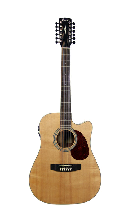 MR710F-12, table épicéa massif, f/e acajou, manche acajou, touche ovangkol, EQ Fishman Presys, 12 cordes, naturel satiné