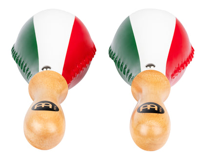 MARACAS MEINL PEAU ANIMALE MODELE STANDARD DRAPEAU MEXICAIN