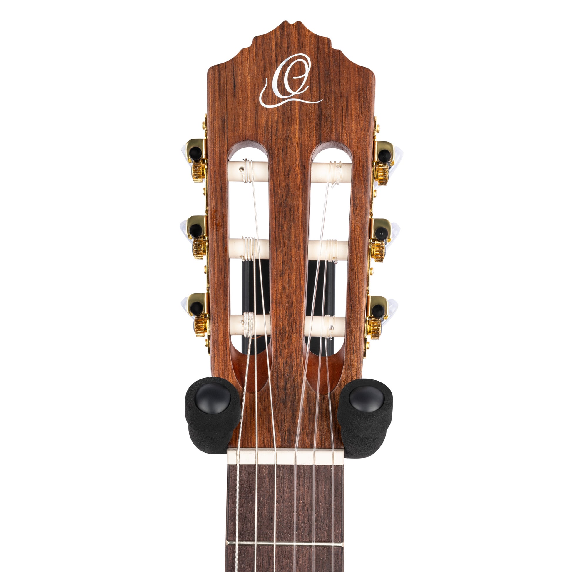 Support mural pour guitare et basse, embase bois, fixation par 2 vis, étrier (largeur: 4.5 cm) recouvert de mousse, noir