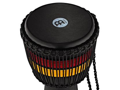 DJEMBE MEINL EARTH 12" NOIR ROUGE JAUNE, MAHOGANY, PEAU DE CHÈVRE, 61CM