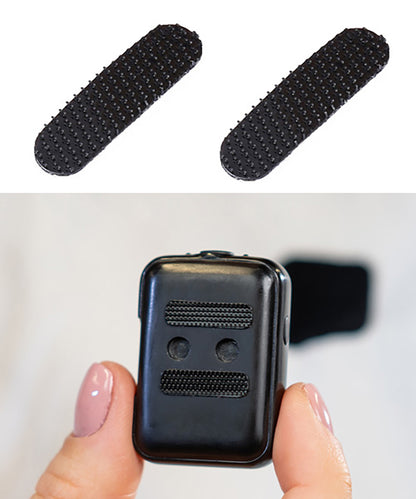 Boite d'attaches de rechange type scratch pour système XVIVE U6, 40 patchs carrés et 10 petites attaches autocollantes, noir