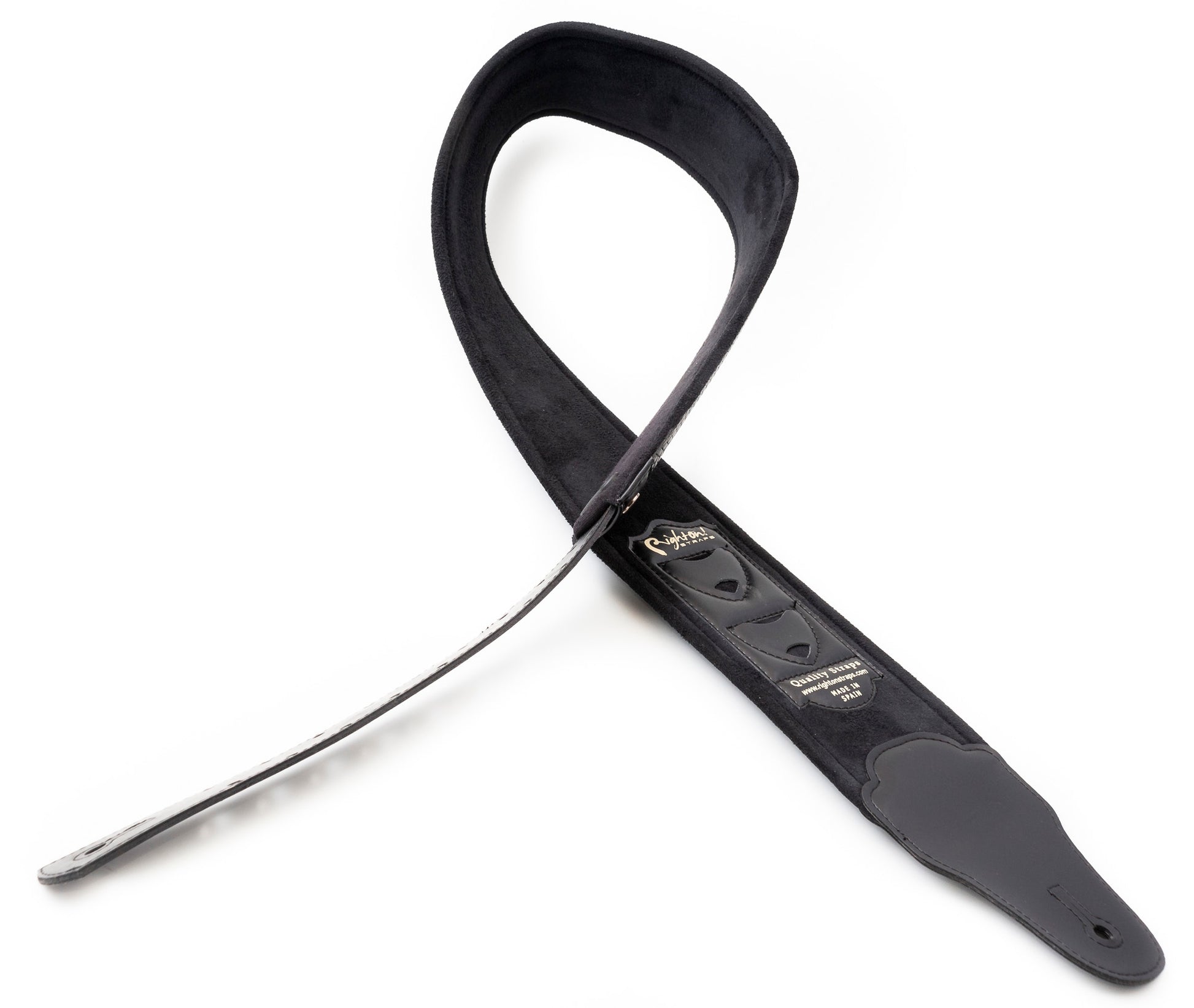 Courroie modèle B-BOND 80, extérieur synthétique, largeur 8 cm, longueur 95 à 150 cm, porte-médiators intégré, noir