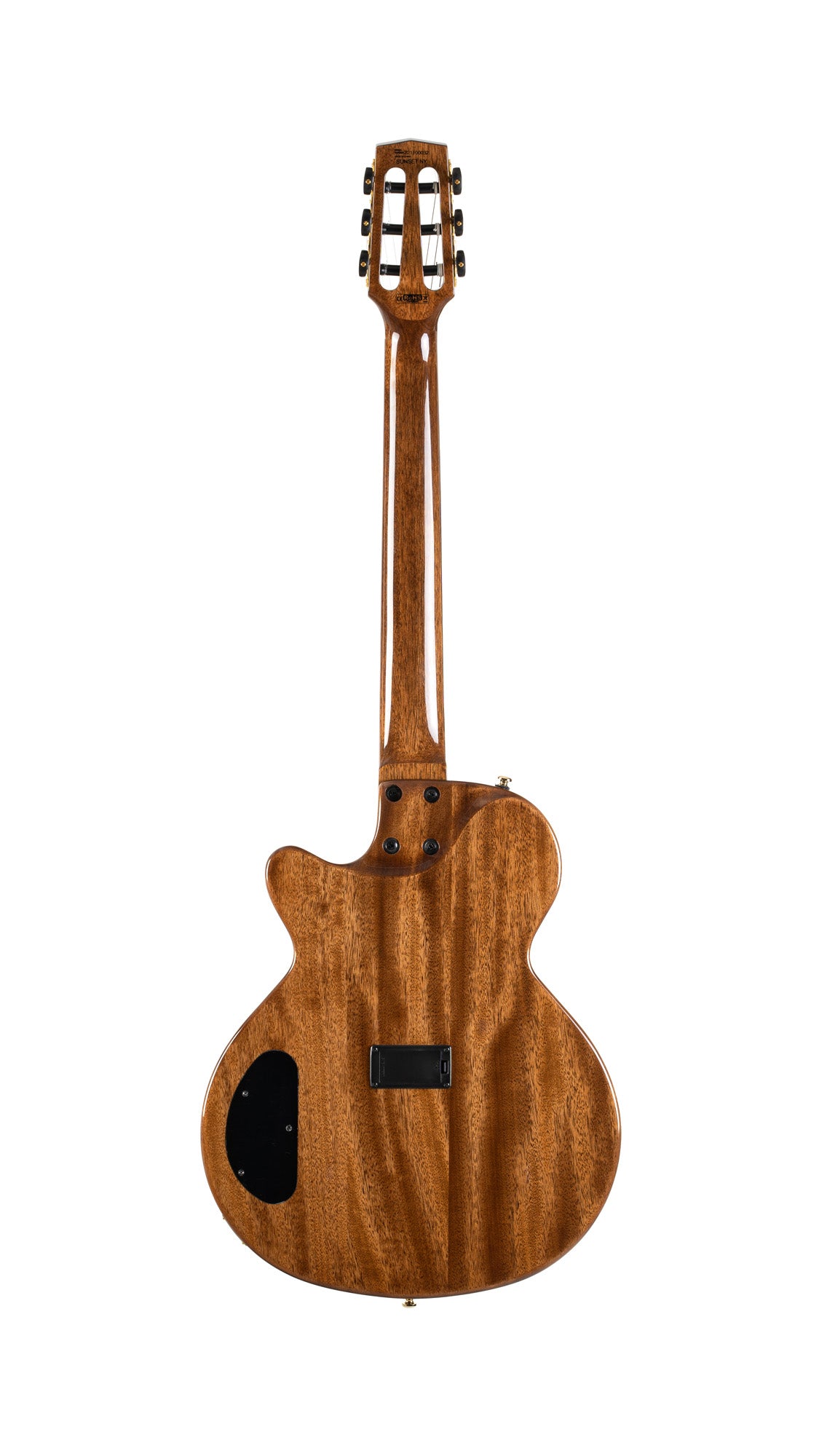 SUNSET NYLECTRIC DLX, table épicéa avec placage érable flammé, corps acajou chambré, EQ Fishman VTB, housse, tobacco sunburst