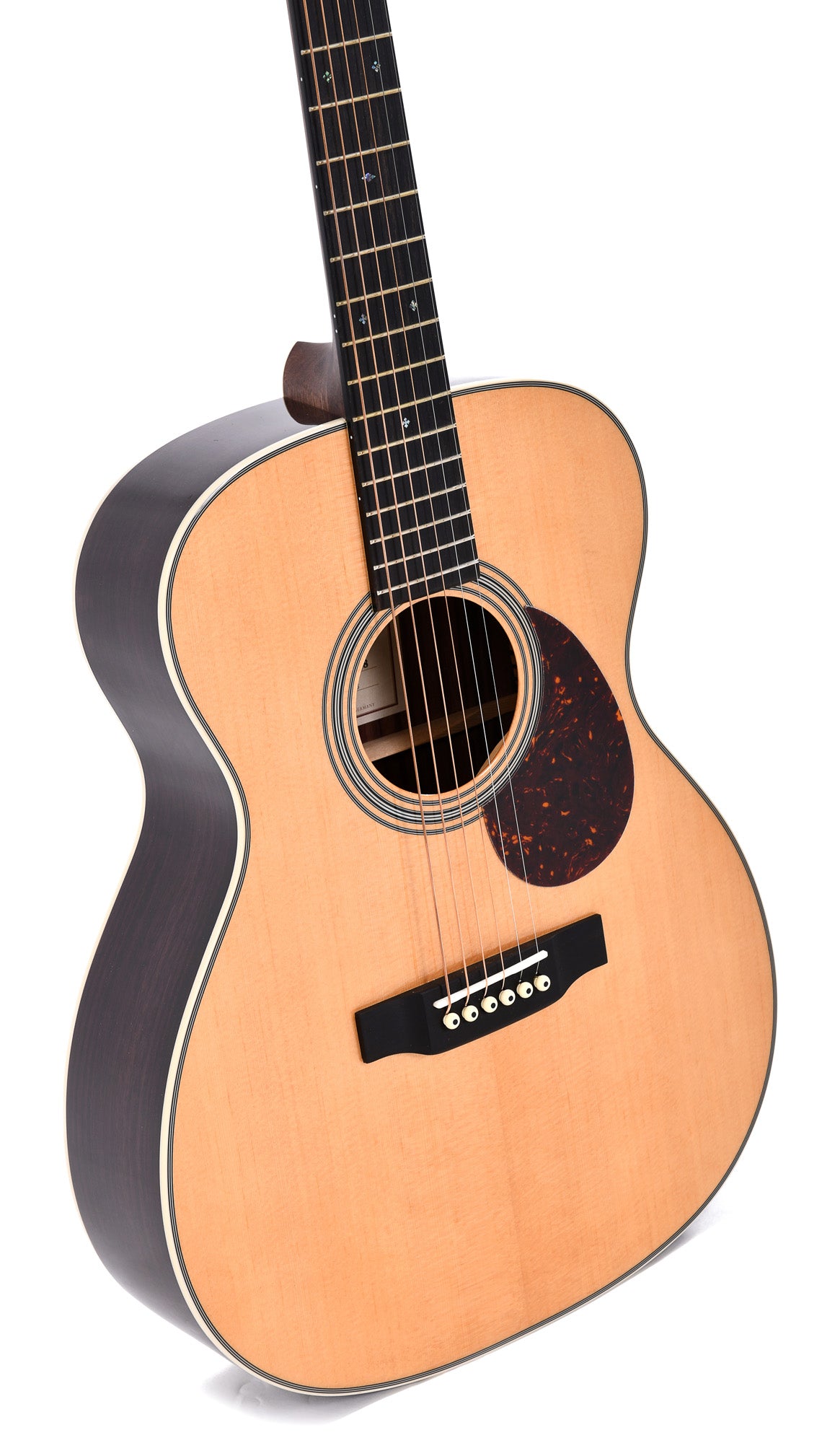 Modèle SOMR-28, Orchestra Model, table épicéa massif, f/e palissandre massif, touche & chevalet ébène, soft case, nat. brillant