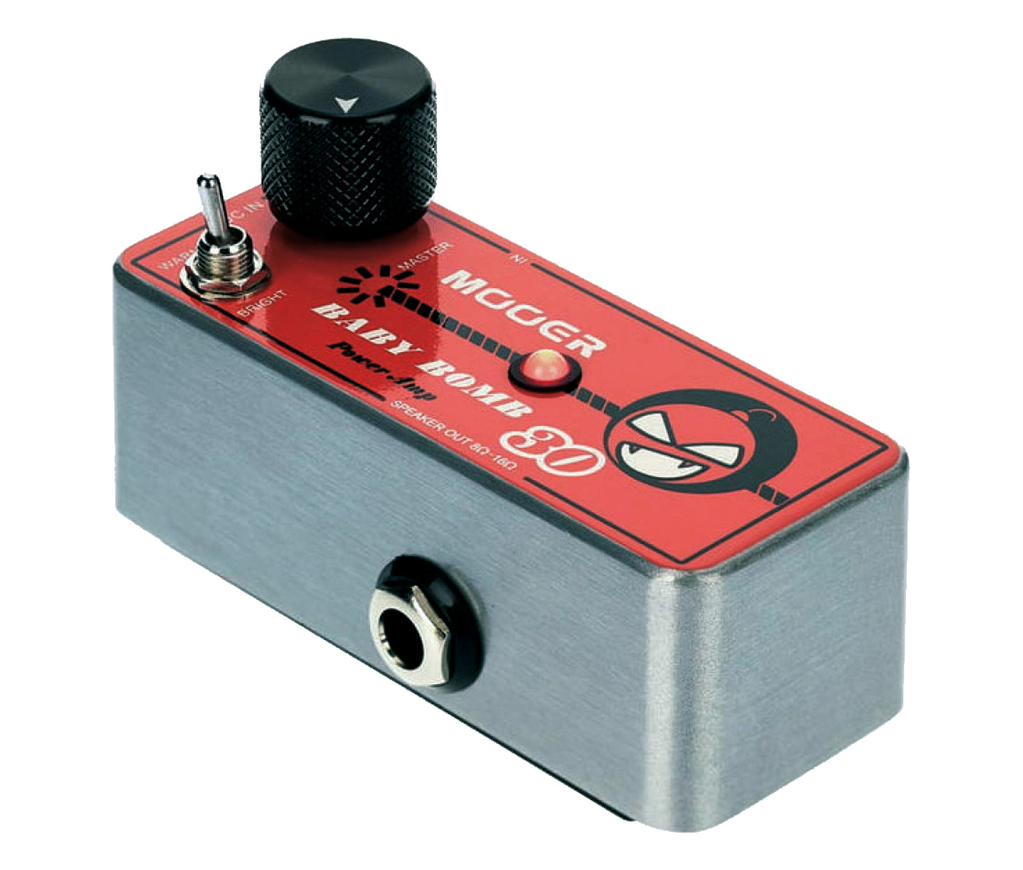Pédale BABY BOMB 30, amplificateur de puissance 30W pour enceinte d'impédance 8 à 16 ohms, boîtier métal, rouge