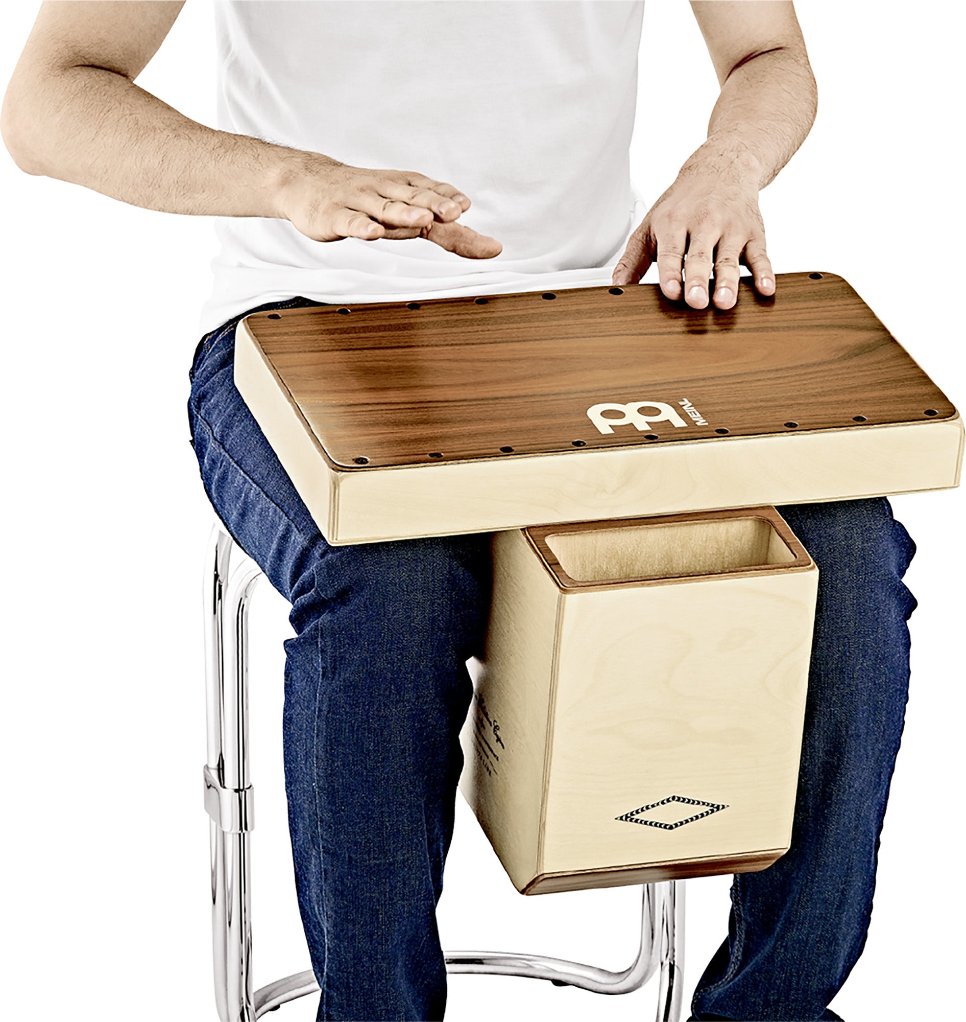 SLAPTOP CAJON MEINL ARTISAN PALO SANTO, PLAQUE DE FRAPPE PALO SANTO, CORPS EN BOULEAU CONTRE-PLAQUE 6 MM