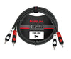 Kirlin patchkabel 2x RCA-2x RCA 1 meter zwart
