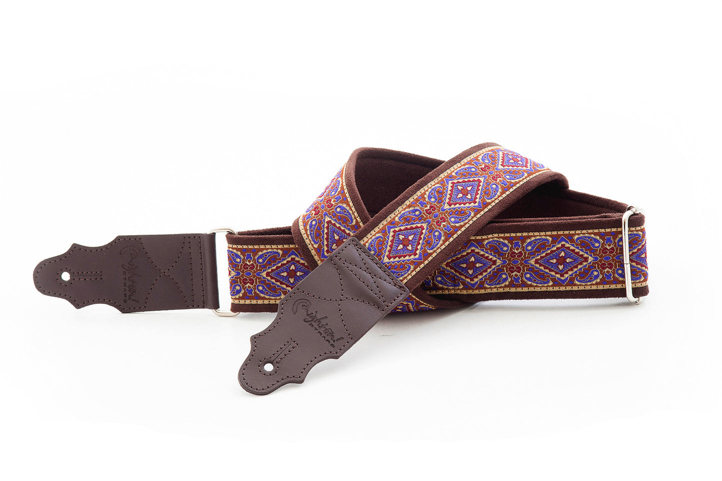 Courroie modèle MONTEREY, extérieur tissu, largeur 5 cm, longueur 90 à 150 cm, violet