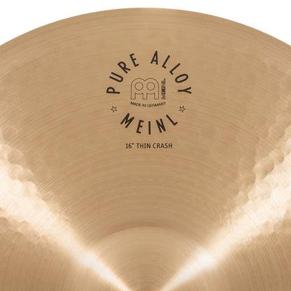 Thin Crash 16" Meinl Pure Alloy fini Traditional martelé