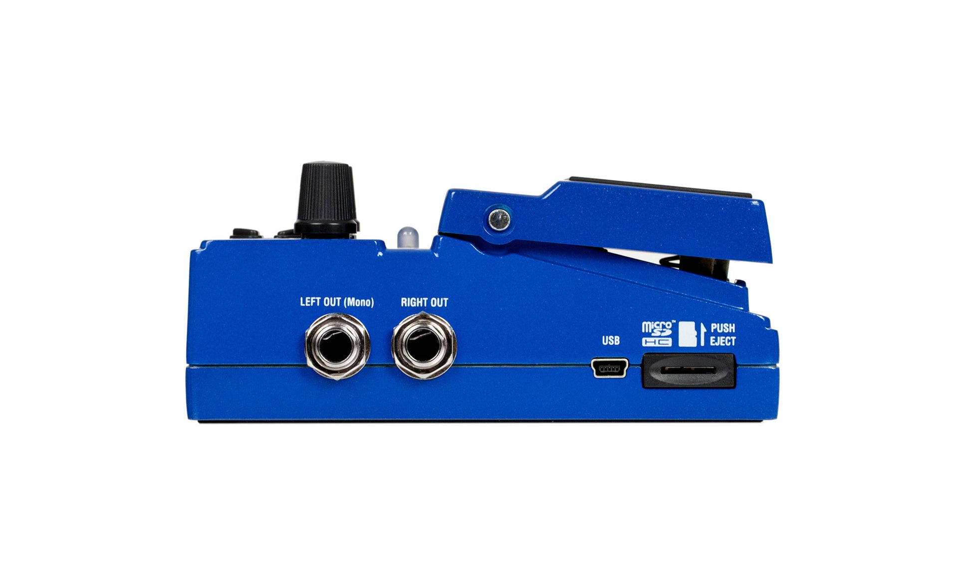 Pédale JamMan Solo HD, looper, enregistreur et sampler stéréo, avec alimentation, bleu.