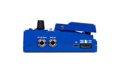 Pédale JamMan Solo HD, looper, enregistreur et sampler stéréo, avec alimentation, bleu.