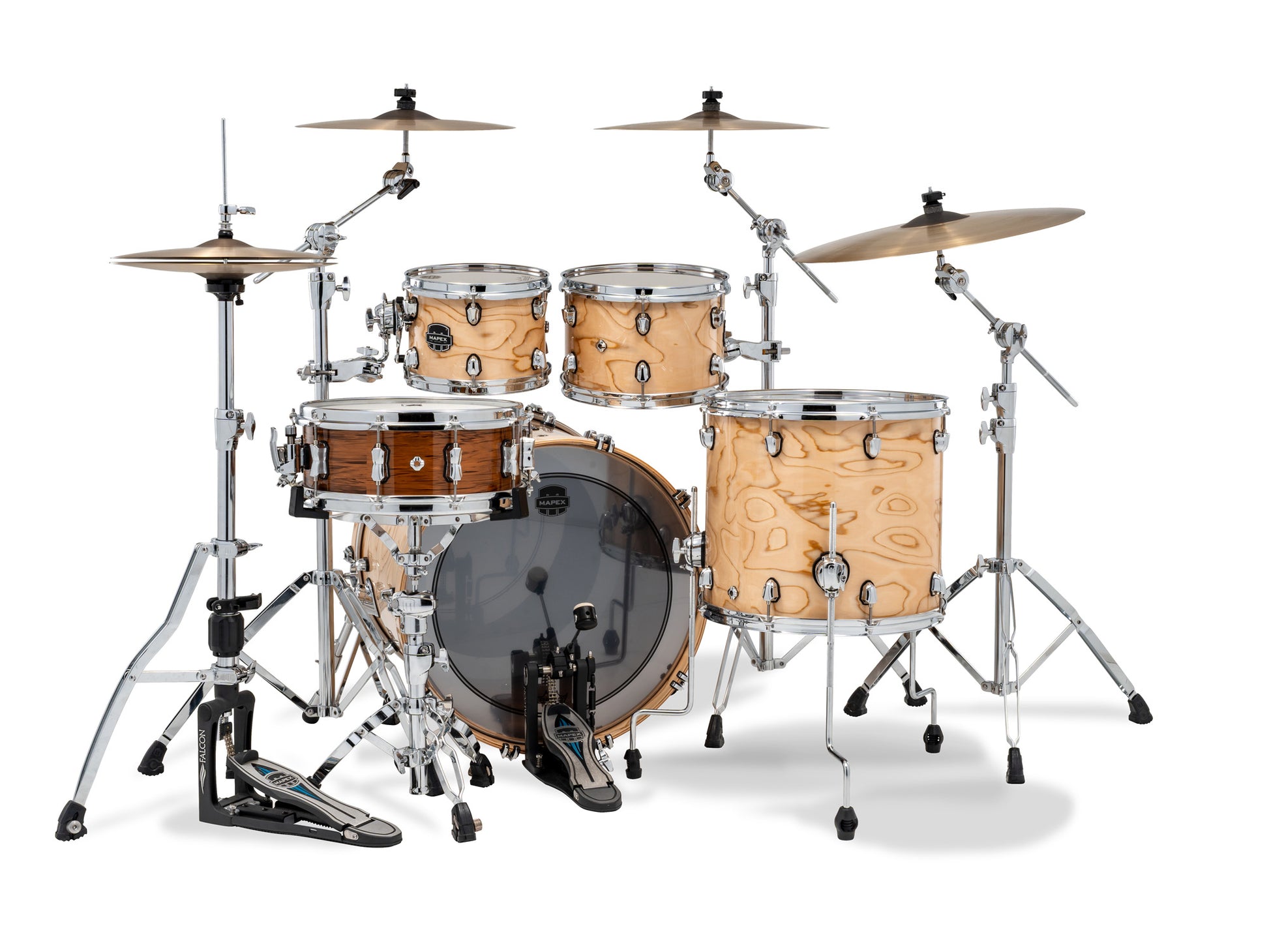 MAPEX SATURN 4 FUTS NATURAL MAPLE BURL