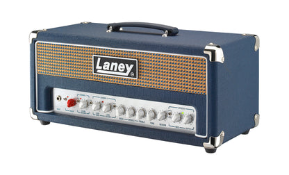Tête guitare électrique 120W, 2 canaux, EQ 3 bandes, réverb, tremolo, chorus, boucle d'effet, 7 kg, bleu