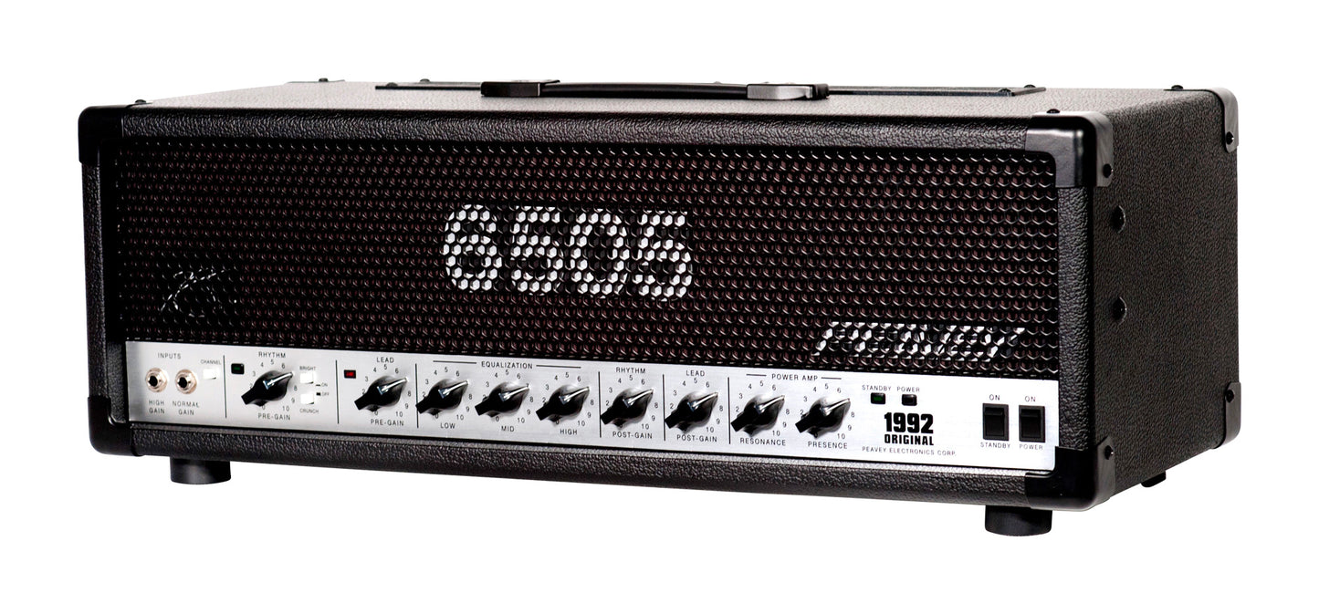 Tête amplifiée à lampes 120W, 2 canaux, EQ 3 bandes, reproduction fidèle du mythique Peavey 6505, finition noir