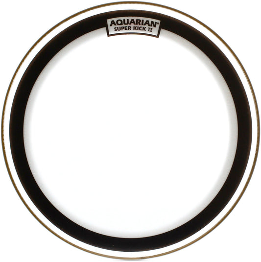 Peau Super-Kick II 24", 2 plis fins (0.18mm), atténuateur flottant, transparente