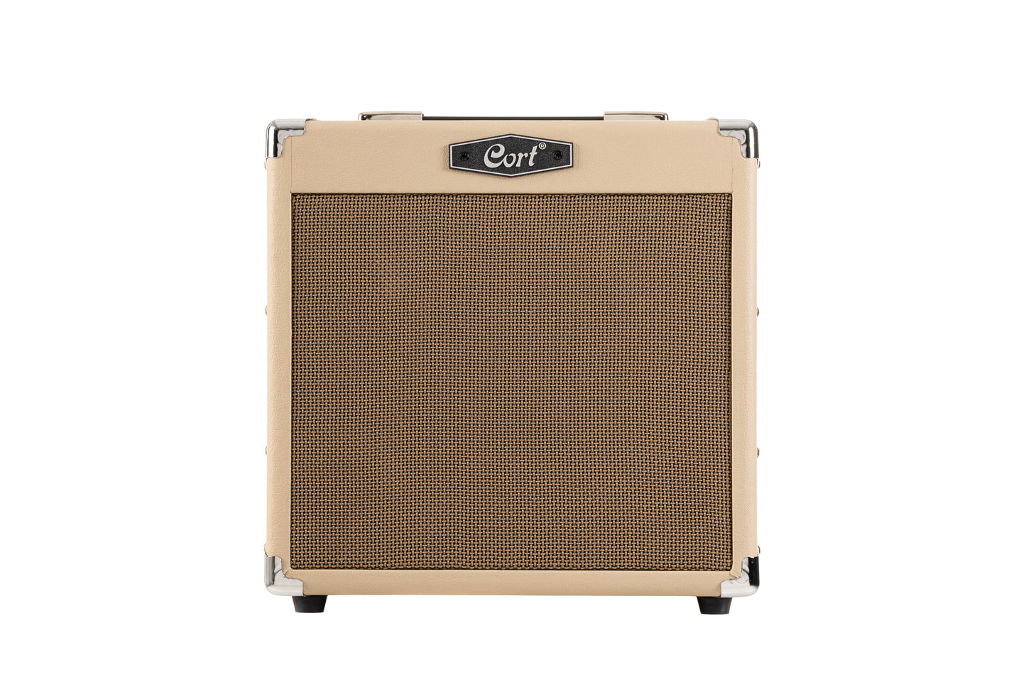Ampli guitare 15W, 1 x 8", 2 canaux, égaliseur 3 bandes, réverb, entrée CD/MP3 mini-Jack, sortie casque mini-Jack, white sand