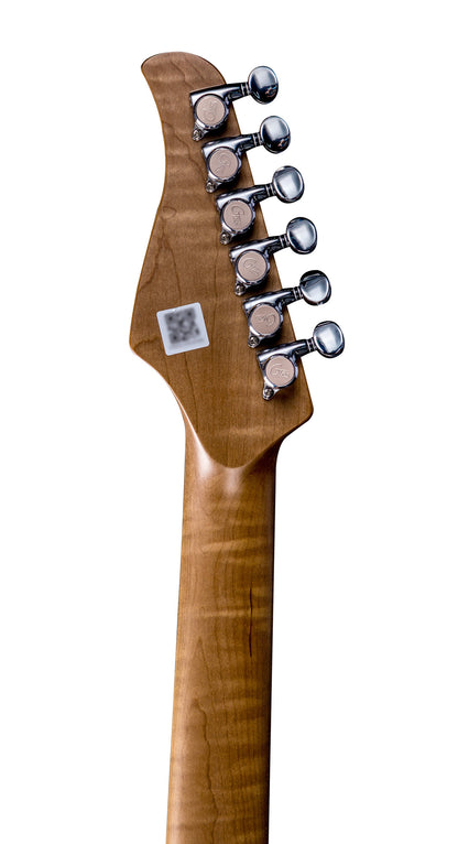 GTRS P800, corps aulne, manche érable flammé torréfié, touche palissandre, micros et processeur GTRS, tiffany blue