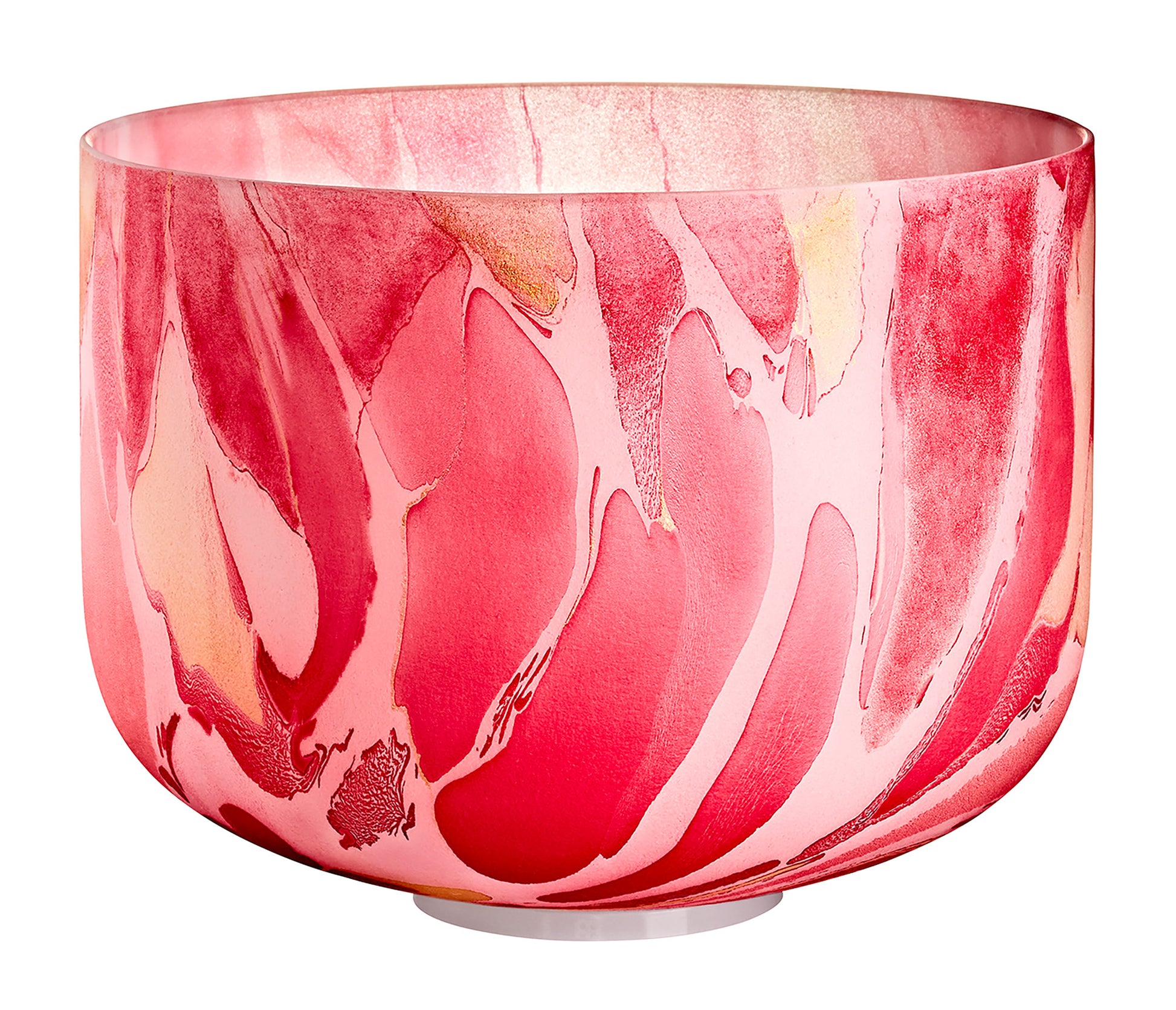 SINGING BOWL SONIC ENERGY CRISTAL 10" ROUGE, NOTE C4 CHAKRA RACINE