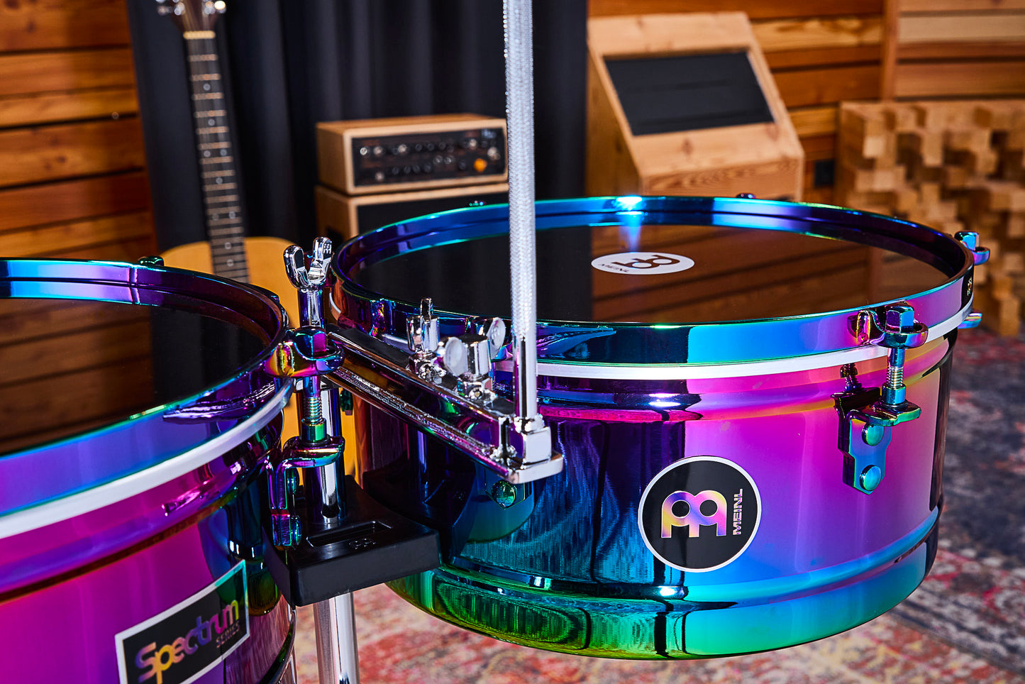 Jeu timbales 14 & 15" Diego Camacho, acier inoxydable, support double embase