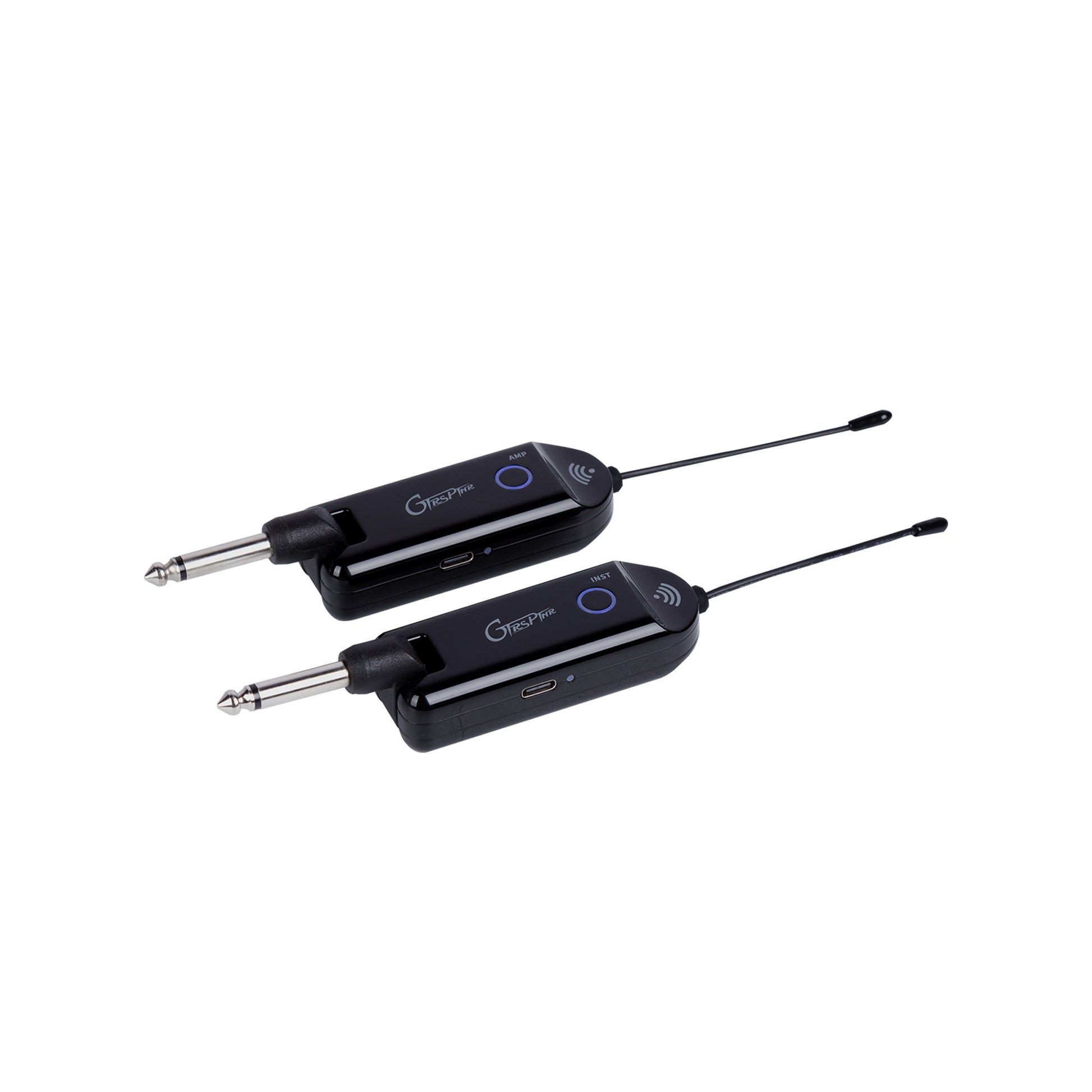 Système sans-fil GTRS GWU4 pour guitare, 4 canaux, émetteur et récepteur rechargeables, bande de fréquences UHF, noir