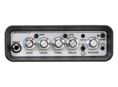 Ampli guitare MINI-STB-SG2 stéréo 2x 3W, look Supergroup, 2x HP 3", 2 canaux, connectique LSI, noir