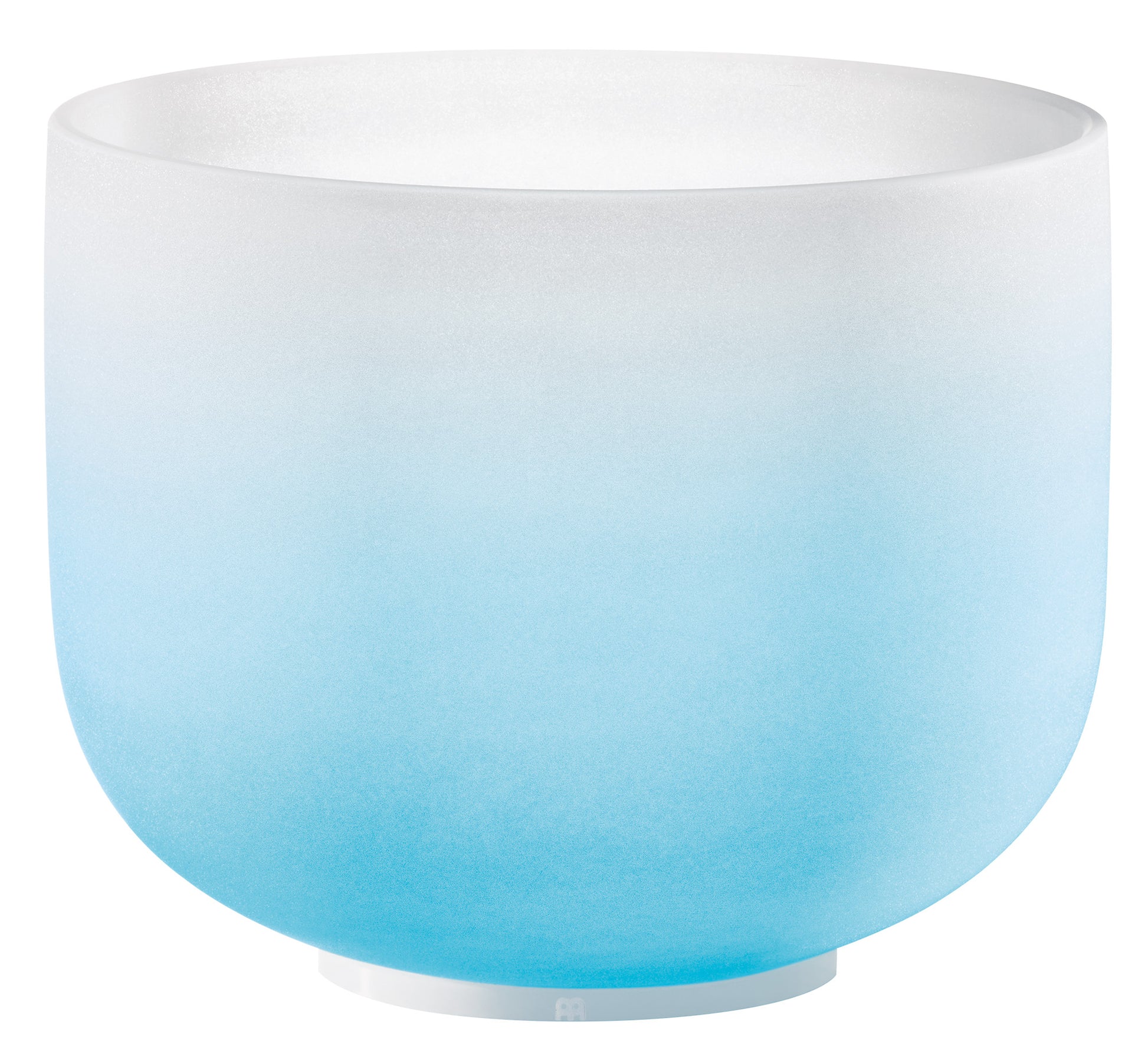 SINGING BOWL SONIC ENERGY CRISTAL 10" light blue, throat chakra, G4 392hz, quartz, couleur effet gelé