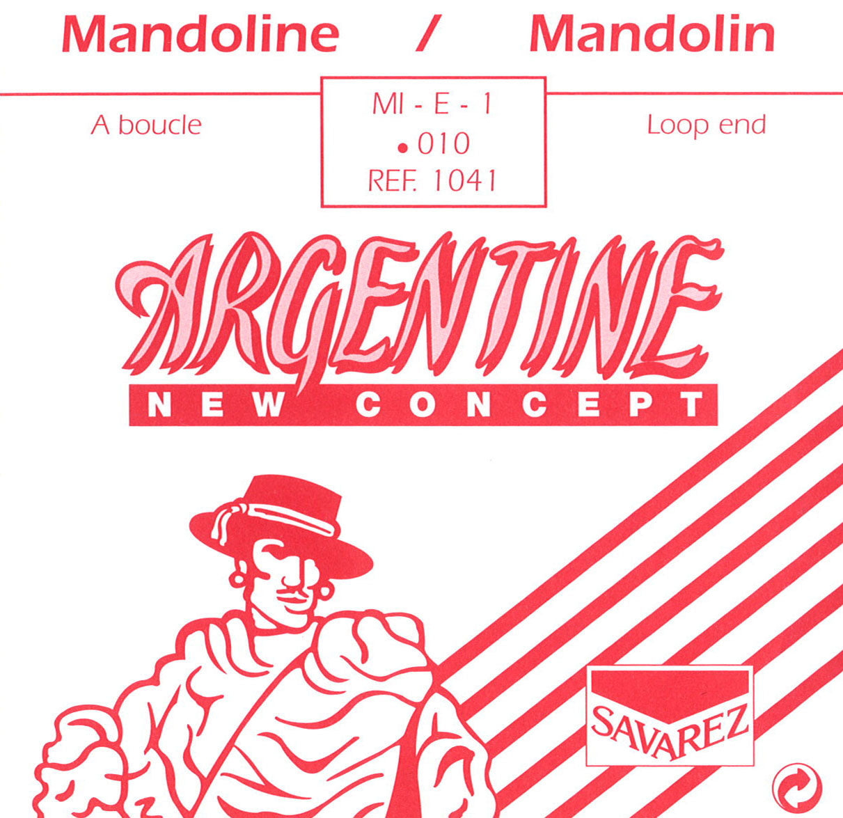 Corde Mi 1 mandoline, à boucle (vendues par 10)