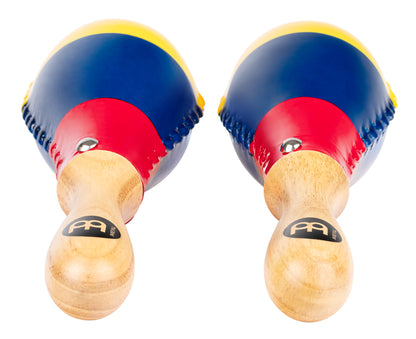 MARACAS MEINL PEAU ANIMALE MODELE STANDARD DRAPEAU COLOMBIEN