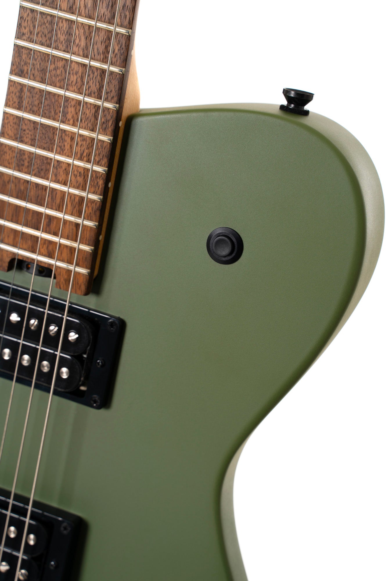 MBM-2HG-B, signature Matt Bellamy, corps tilleul, manche érable, micros,"Kill" bouton, gaucher, vert olive satiné
