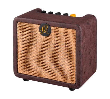 PTWO, ampli combo guitare acoustique 12W, Streaming Bluetooth, sortie casque, delay, reverb & chorus intégrés, simili cuir