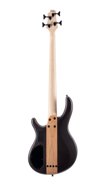 C4 Plus OVMH, corps acajou avec table ovangkol/érable, micros Bartolini MK-1 et préampli Markbass, brun antique dégradé