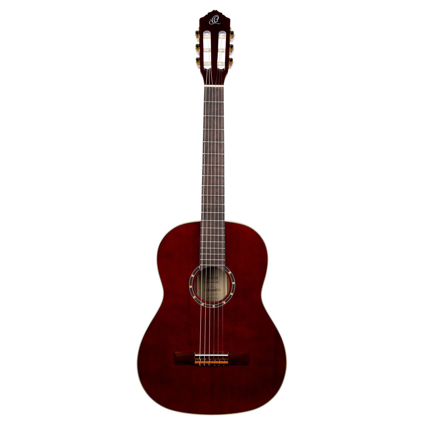 R131SN, modèle Slim Neck, table cèdre rouge massif, fond & éclisses acajou, manche acajou (sillet 48 mm), housse, bordeaux tr.