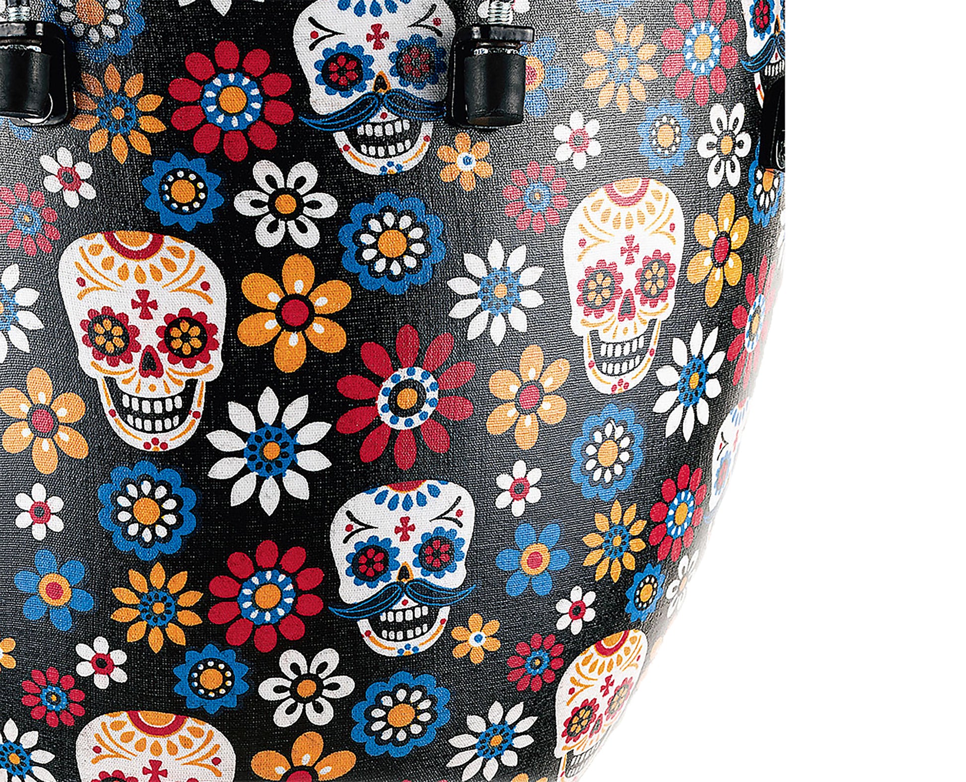 Djembé Meinl Day of the Dead 12", hauteur 61cm, peau synthétique, poids léger, finition Day of the Dead