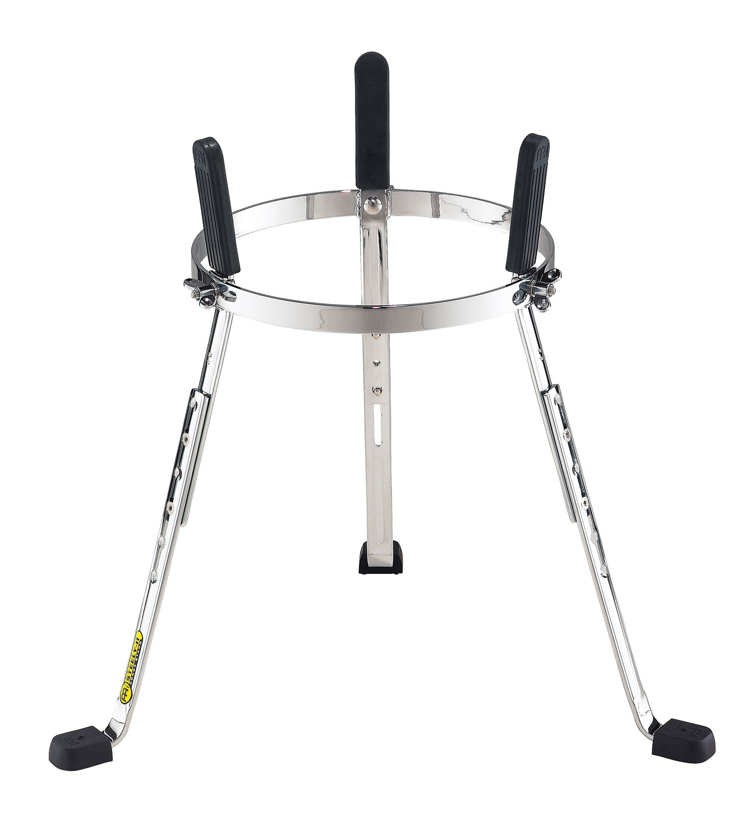 Support panier Steely II pour conga Professional et Fibercraft 12 1/2", pieds en L, réglage hauteur, chromé
