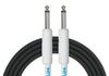 Kirlin IPCH241HWH3BK 3M gitaarkabel, witte jackplug en jackplug