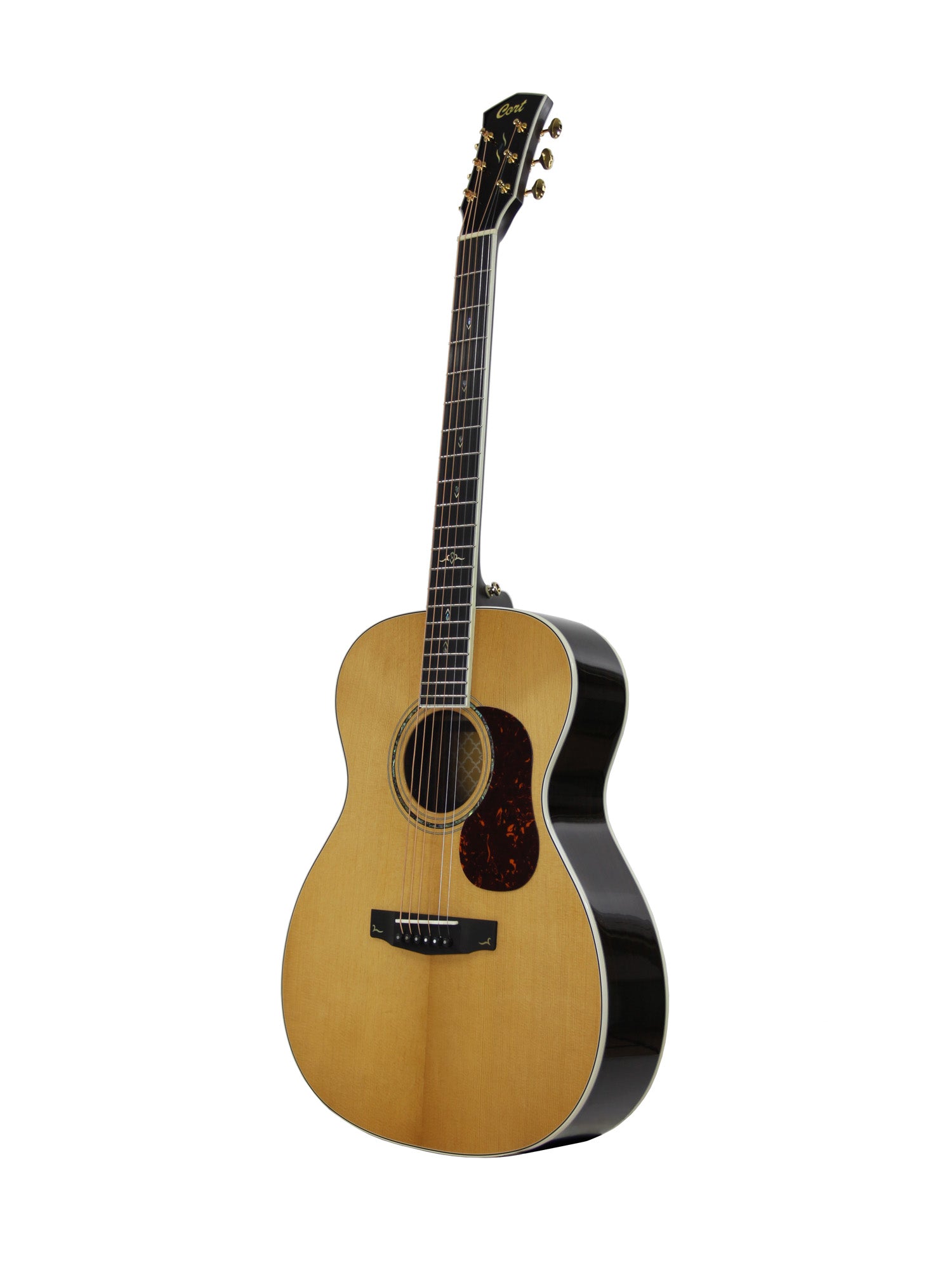 GOLD-O8, forme Orchestra Model, table épicéa Sitka massif torréfié, fond & éclisses pau ferro massif, naturel brillant