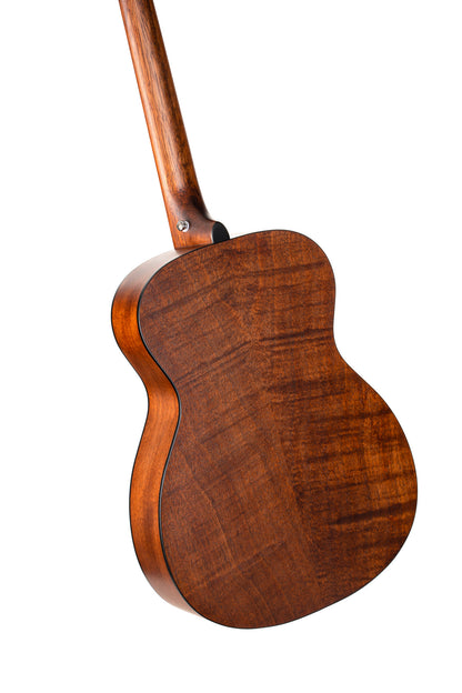 L60M, forme Orchestra Model, table acajou massif, fond & éclisses acajou, touche laurier ou merbau, naturel pores ouverts