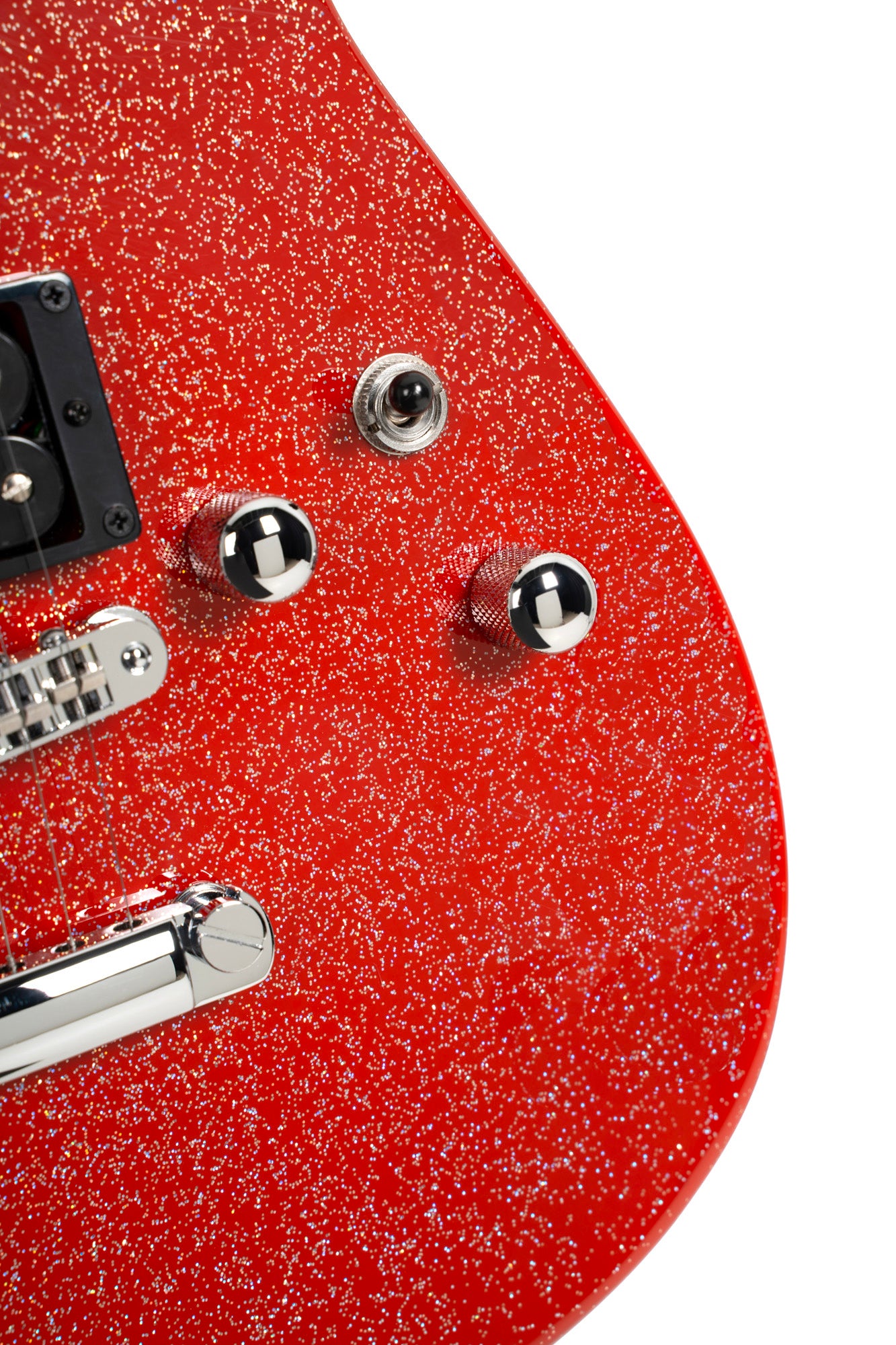 MBM-2H, signature Matt Bellamy, corps tilleul, manche érable, micros,"Kill" bouton, rouge pailleté