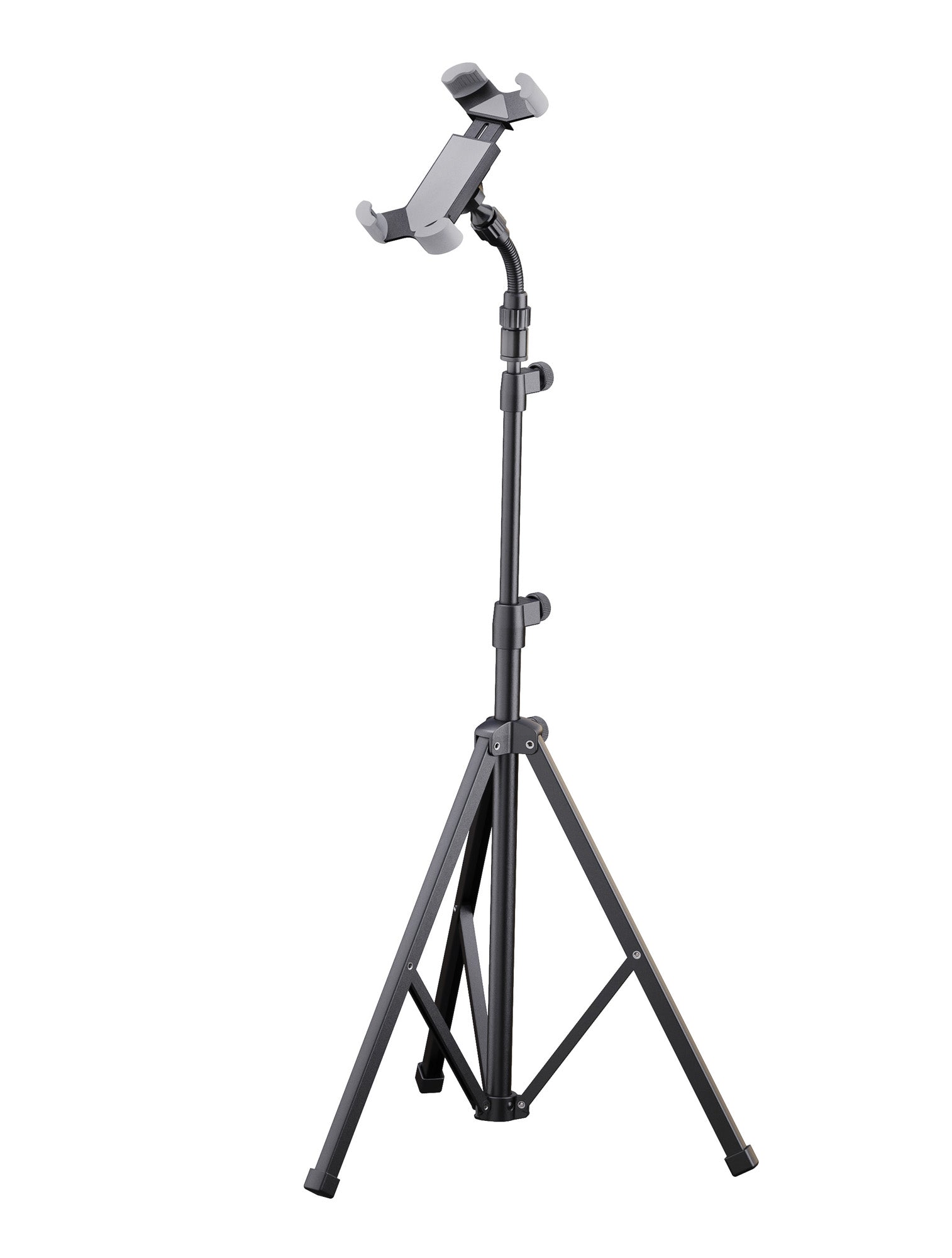 Support de tablette universel K&M 19759, sur pied.