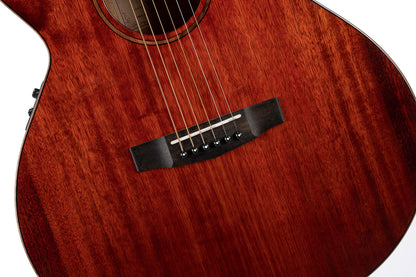 SFX-MY, myrtlewood massif torrefié, fond & éclisses myrtlewood, touche ovangkol, EQ Fishman Presys II, brun brillant