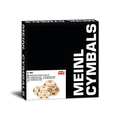 Pack de cymbales étendu Meinl Classics Custom Extreme Metal 14"16"18"18"20" alliage bronze B12 fini brilliant