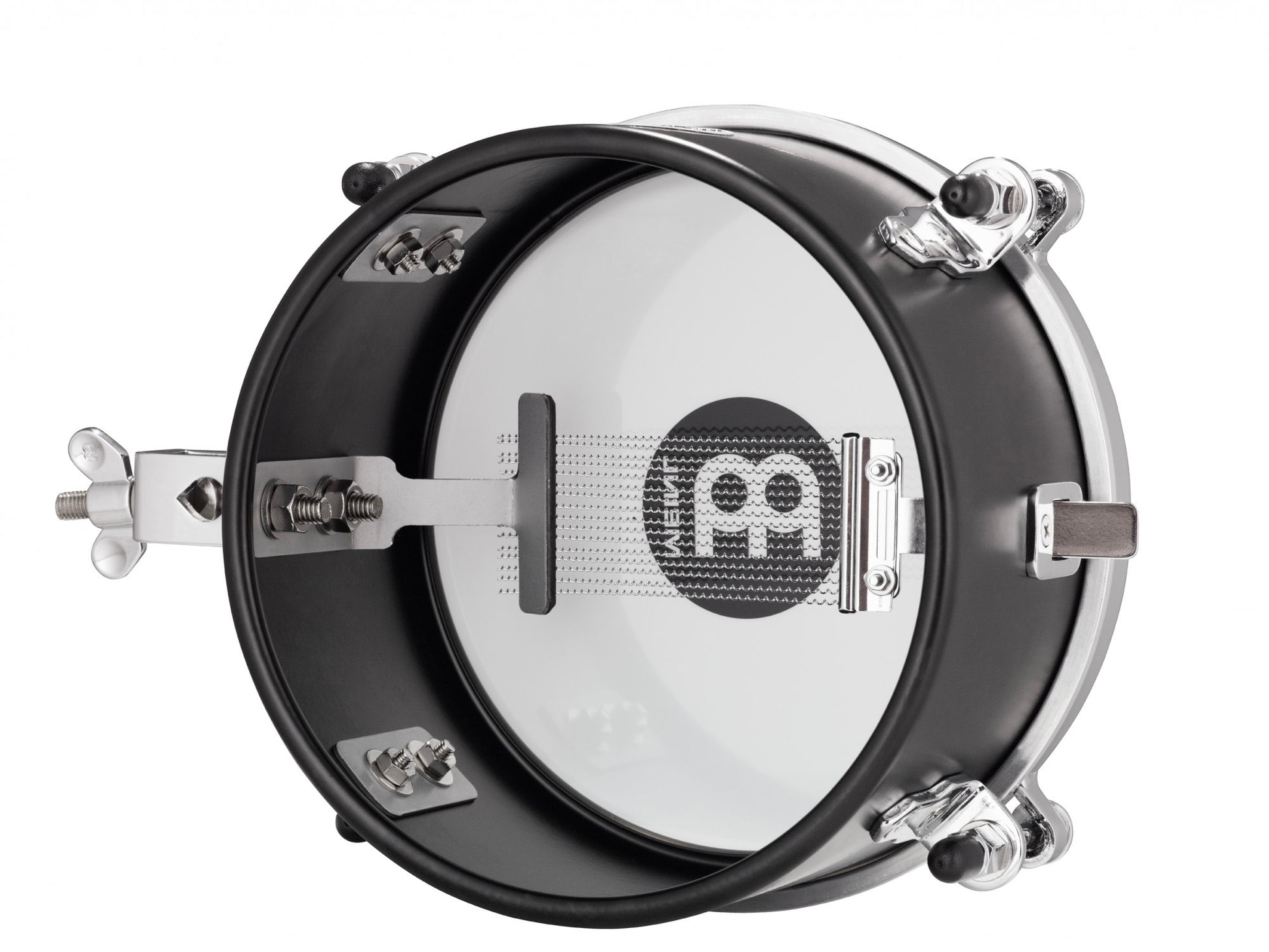 Snare timbale 10", fût acier, avec attache robuste, système d'enclenchement rapide du timbre, noir