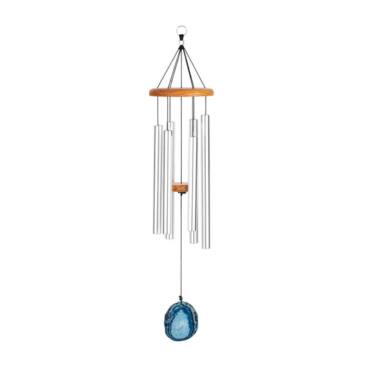 CHIMES SONIC ENERGY AGATE 29", ARGENT