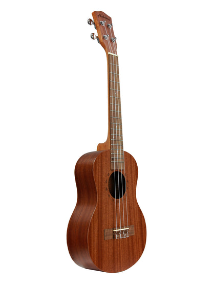 Ukulélé Ténor, table sapele, fond & éclisses sapele, rosace gravée, touche & chevalet noyer, avec housse, naturel