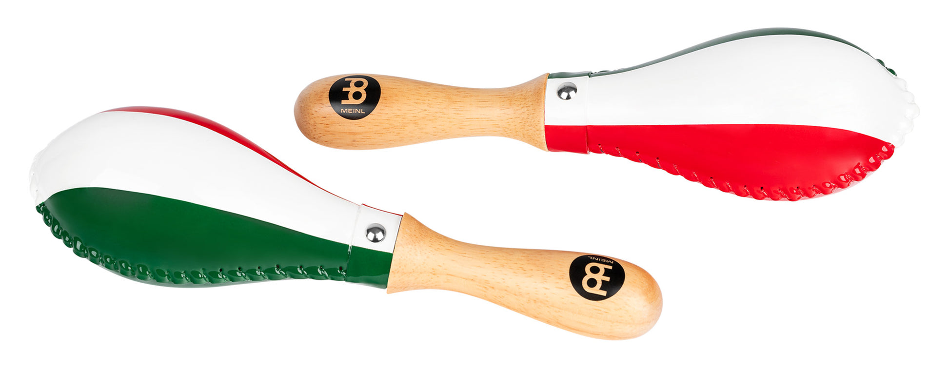 MARACAS MEINL PEAU ANIMALE MODELE STANDARD DRAPEAU MEXICAIN