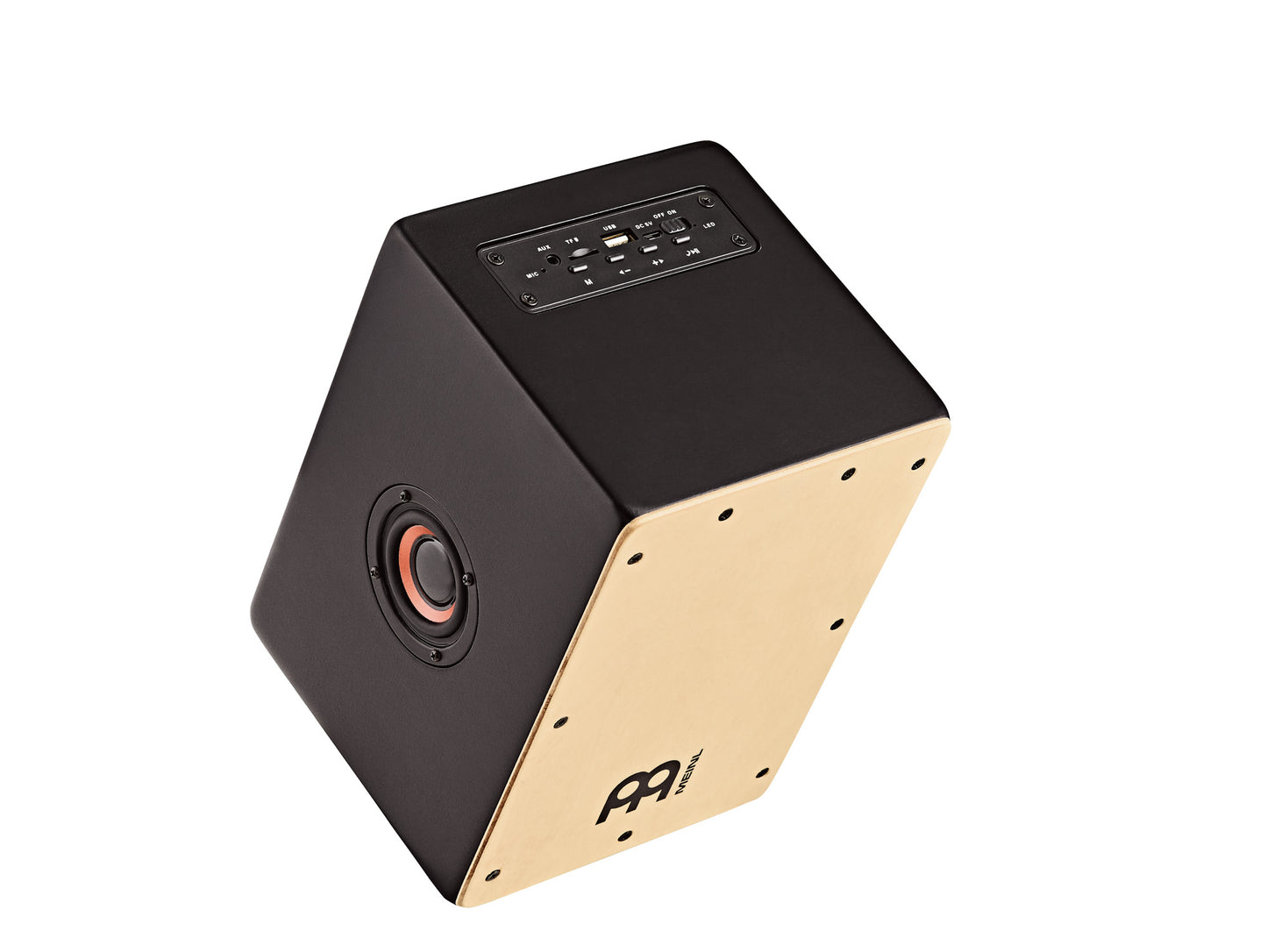 Mini enceinte cajon pré-amplifiée servant de haut-parleur Bluetooth®.