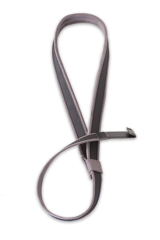 Courroie modèle CLASSICAL-HOOK, tissu, crochet, largeur 2.5 cm, longueur 63 à 90 cm, noir