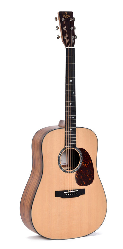 Modèle SDP-10E, Dreadnought, table épicéa Sitka massif, f/e pau ferro massif, touche micarta, EQ LR Baggs, soft case, naturel