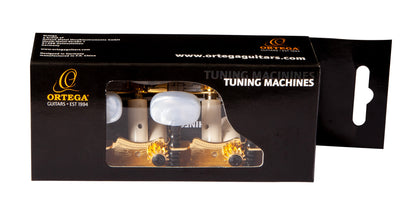 Jeu de mécaniques pour guitare classique série Family Pro, ratio 14:1, plaques dorées, boutons blancs nacrés